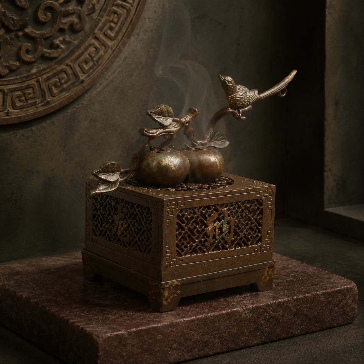 Good “Shi” Persimmon Incense Burner