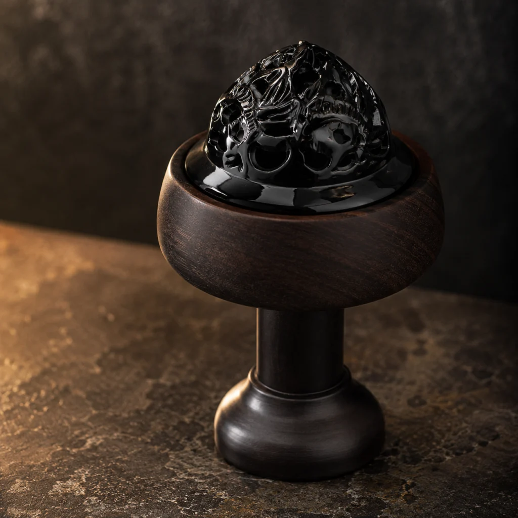 Ebony Lotus Lantern Incense Burner