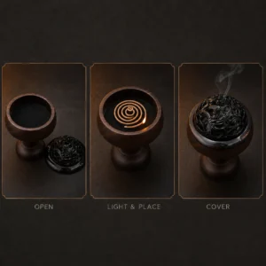Ebony Lotus Lantern Incense Burner