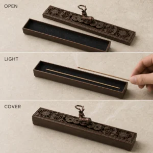 Ever Forward Deer Incense Burner Box